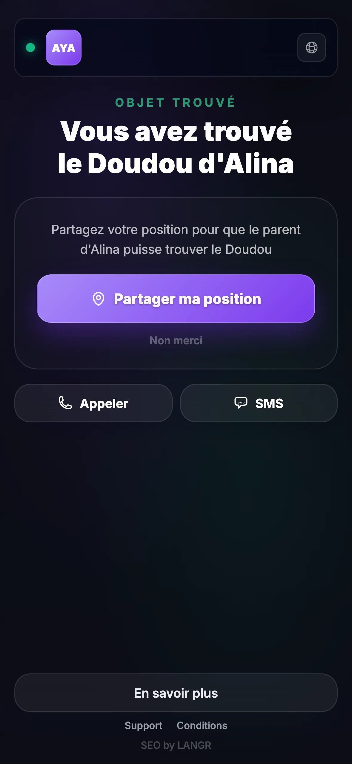 Ce que le trouveur voit