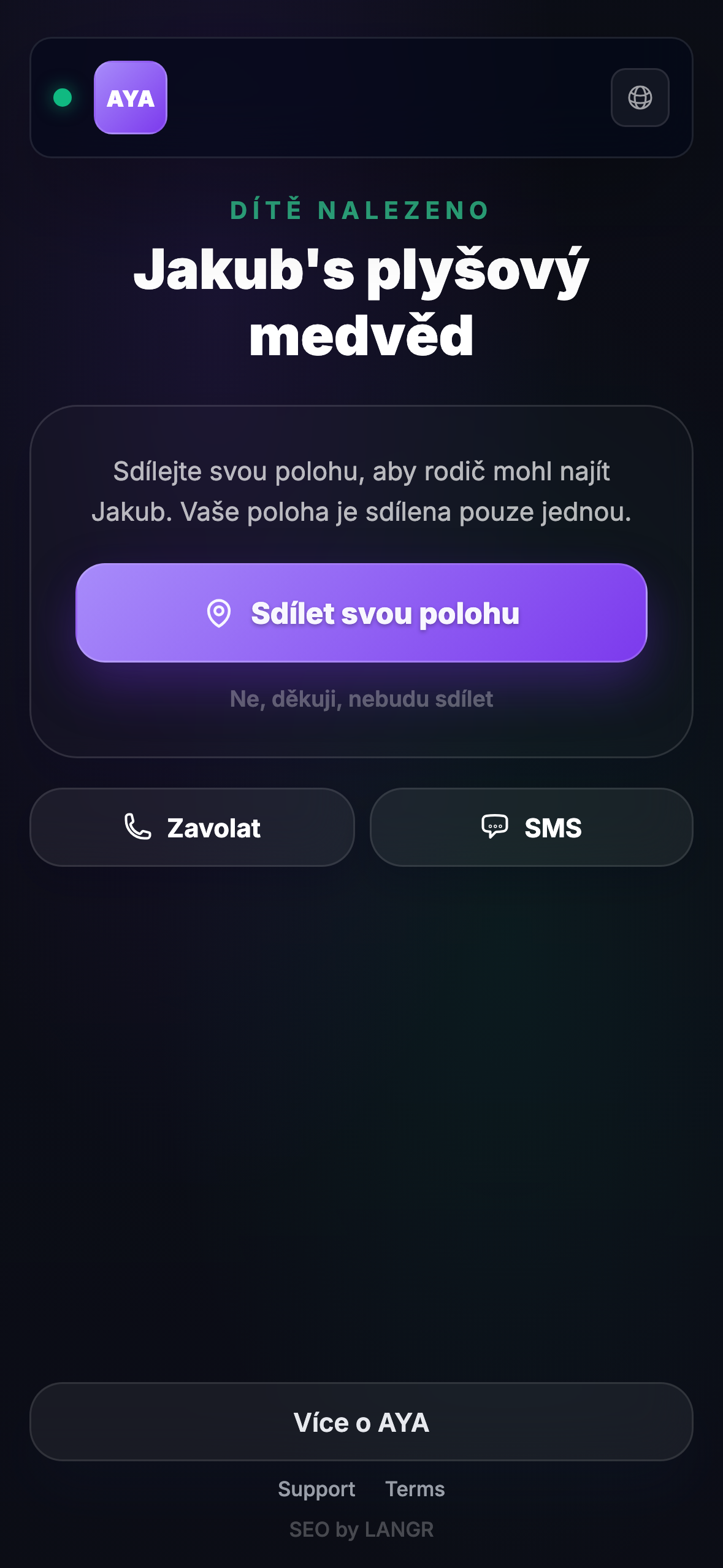 Co vidí nálezce