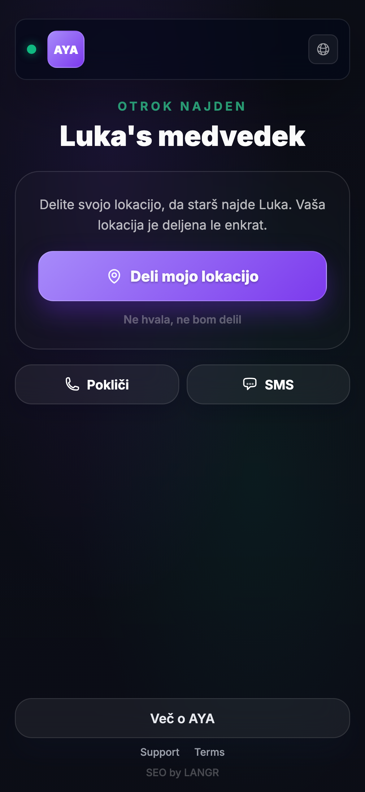 Kaj vidi najditelj