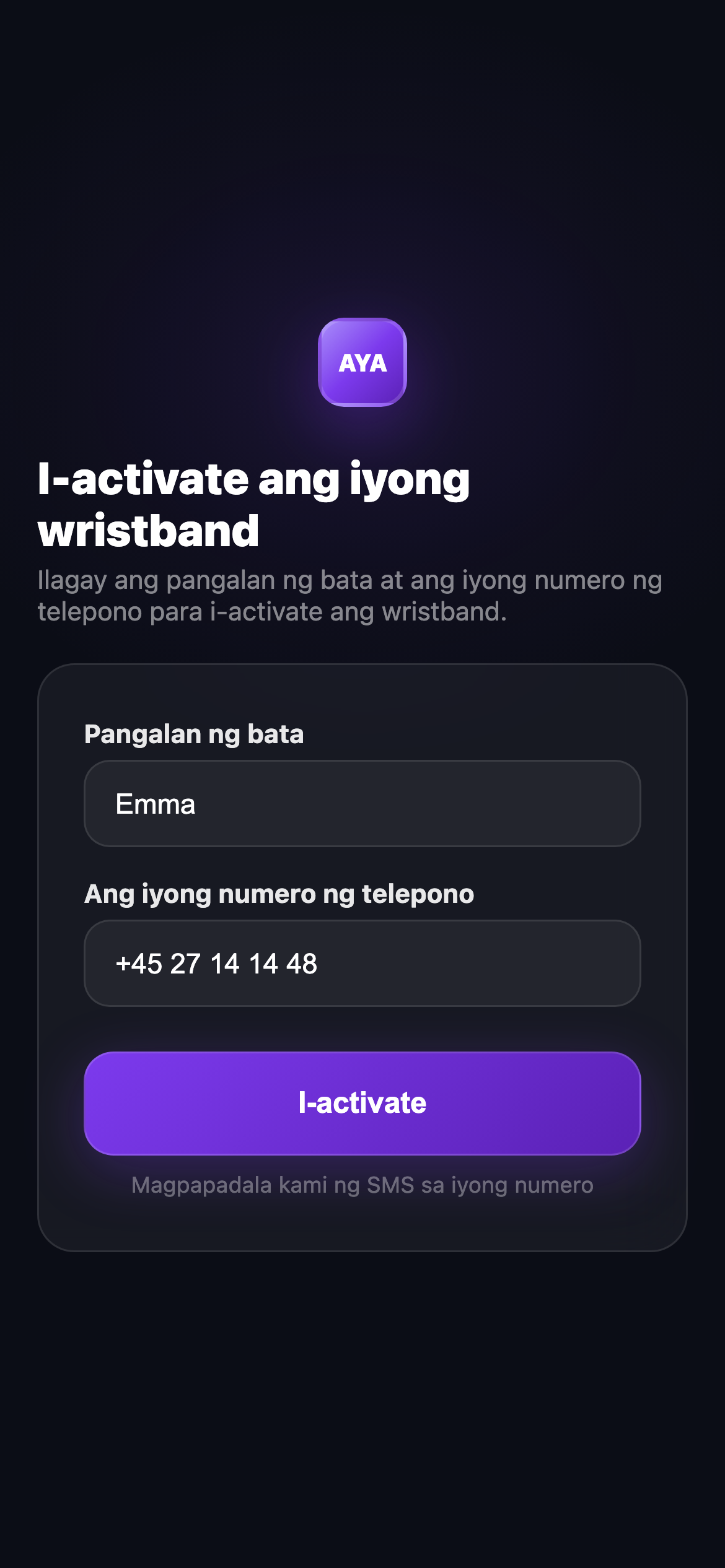 I-activate ang wristband