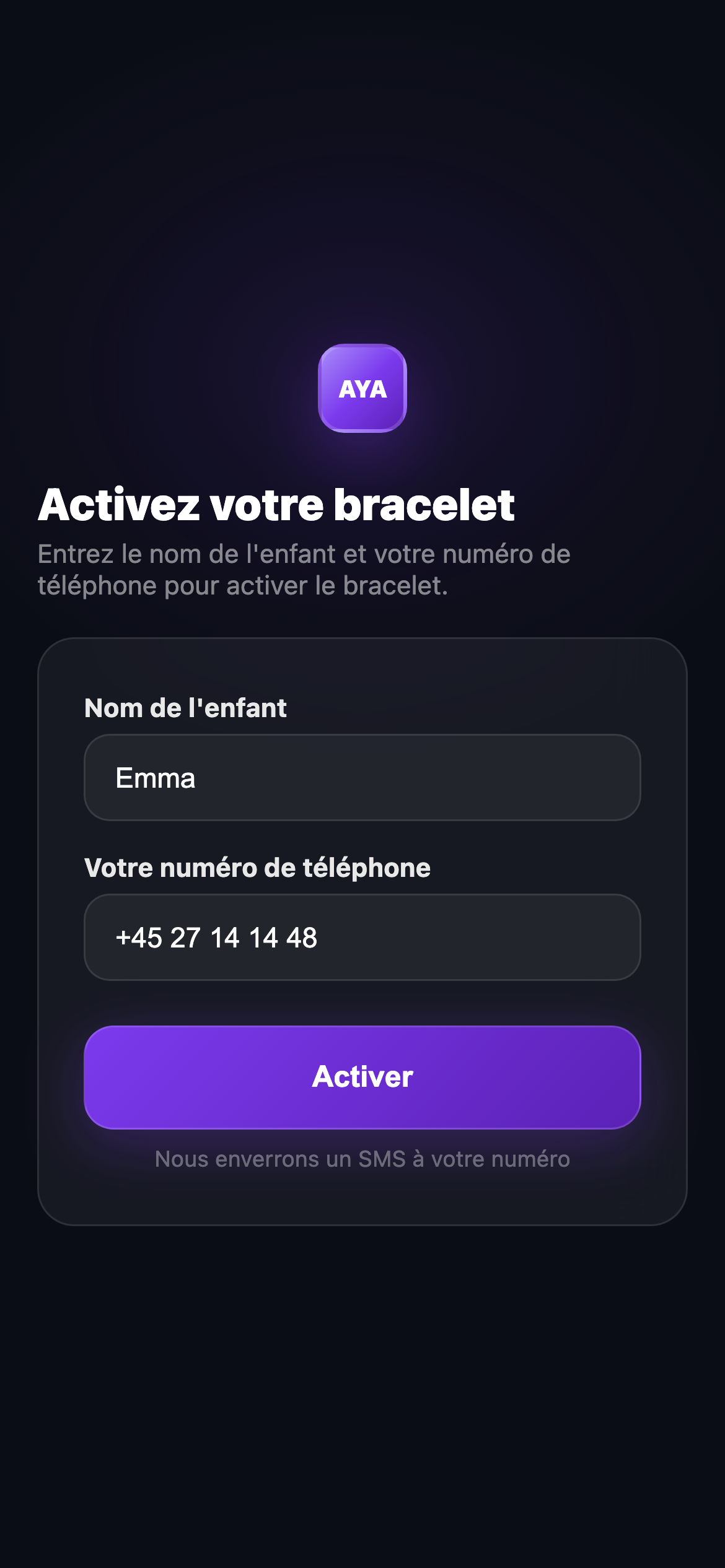 Activez le bracelet