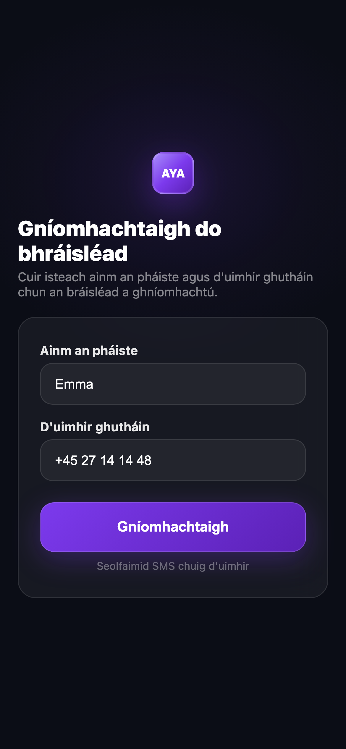 Gníomhachtaigh an bráisléad
