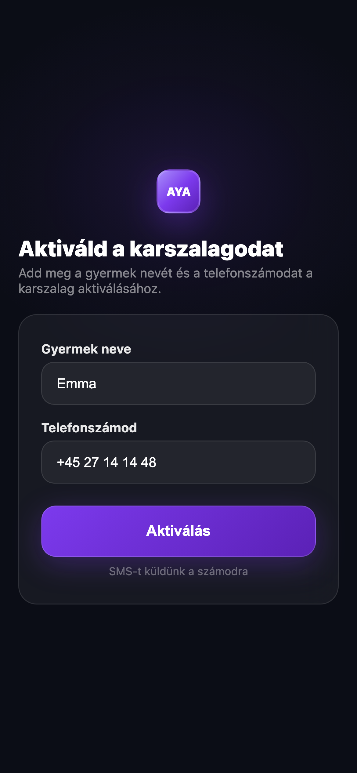 Aktiválja a karszalagot