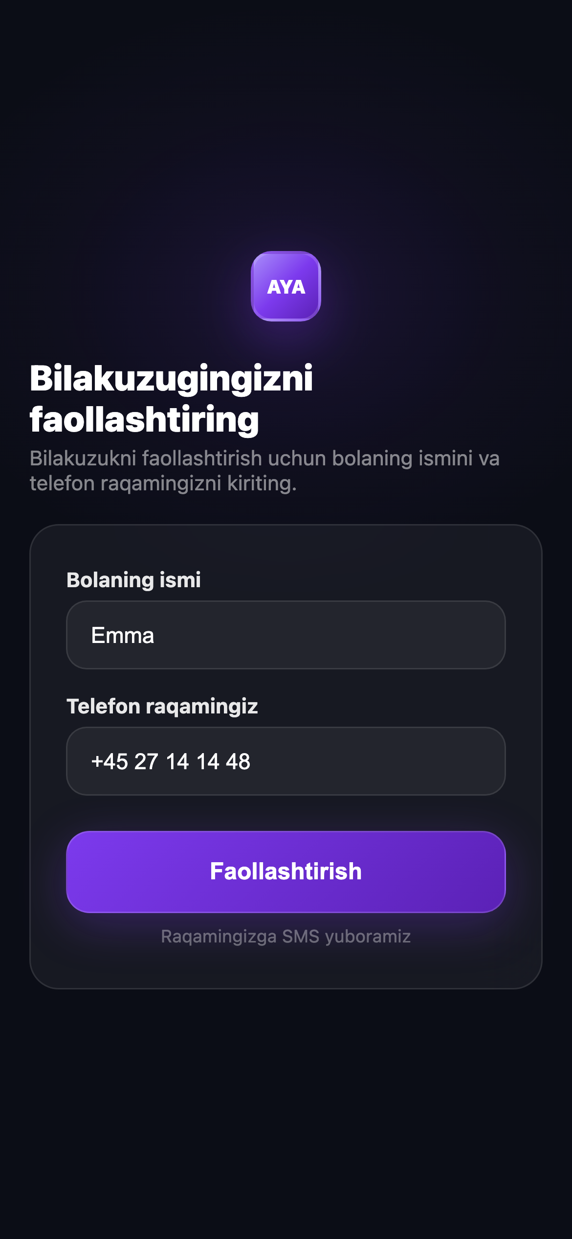 Bilakuzukni faollashtiring