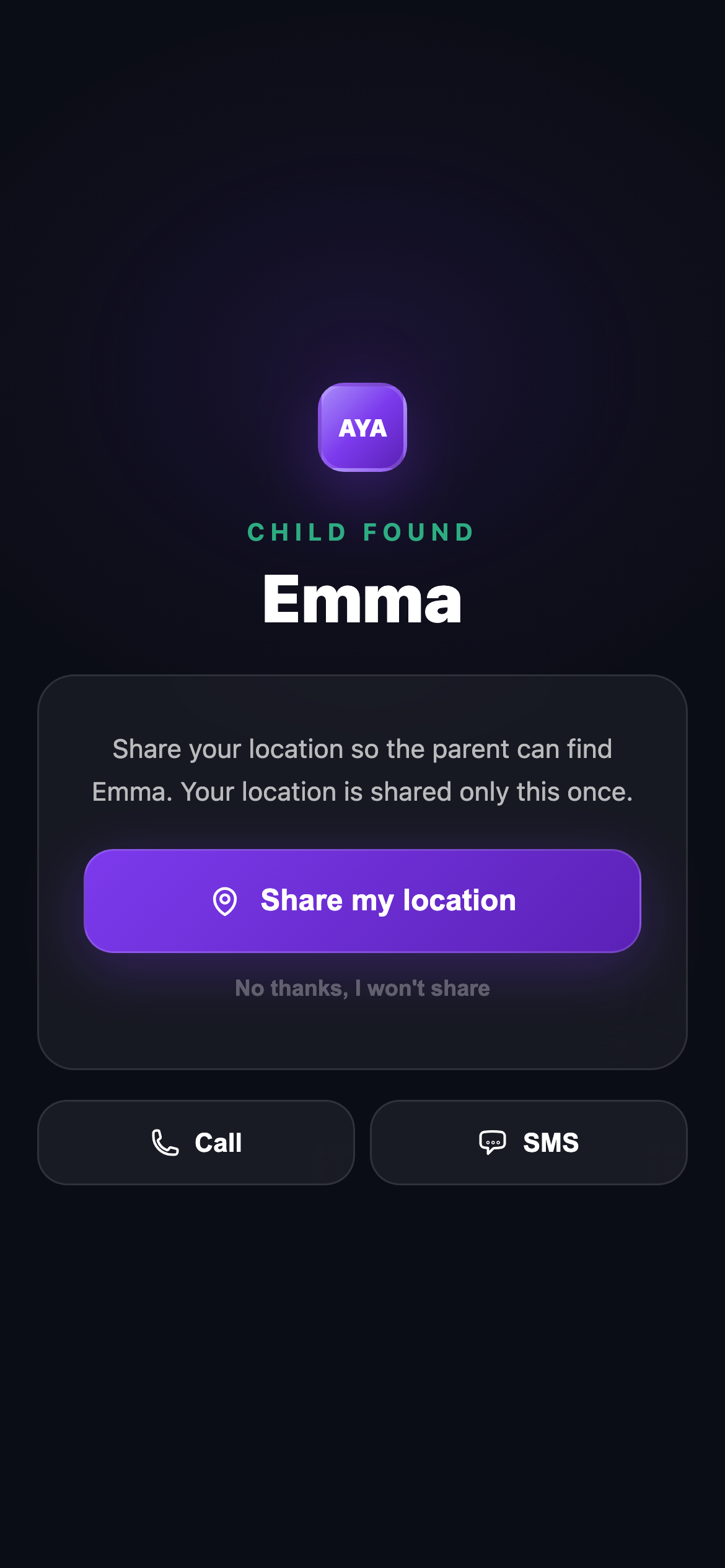 Someone finds your child